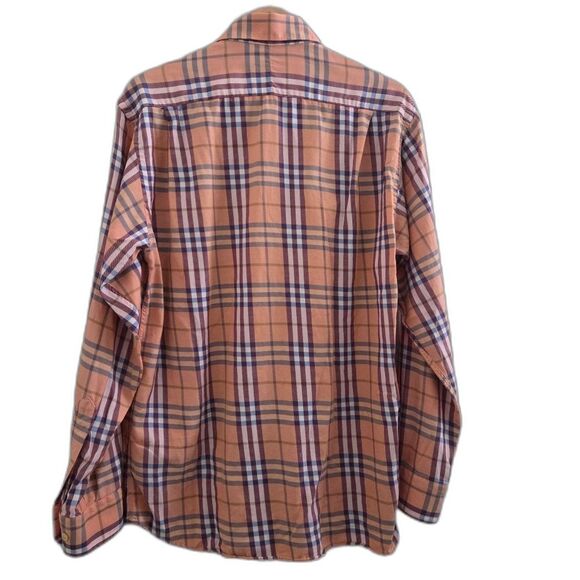 Burberry London Nova Check Plaid Long Sleeve Button Front Cotton Twill Shirt M - Picture 2 of 15